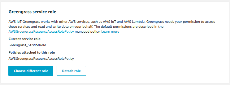 Greengrass service role